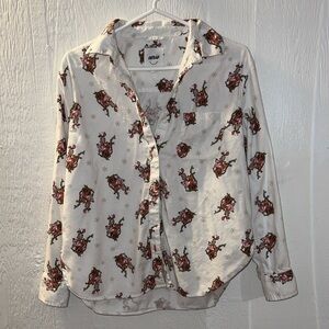 Aerie Women’s Flannel Pajama Top – XS – Christmas